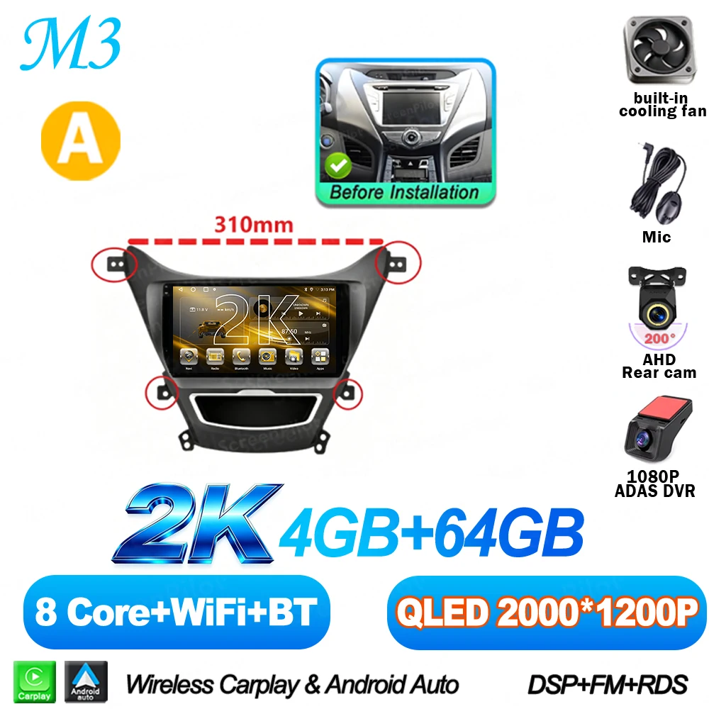 2K 4-64G DVR wifi A