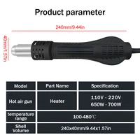 8-hole Hot Air Gun Handle For 858 8858d 878a 878d 878d+ Special Rework Welding Gun Hot Air Gun For Welding Soldering Station 2
