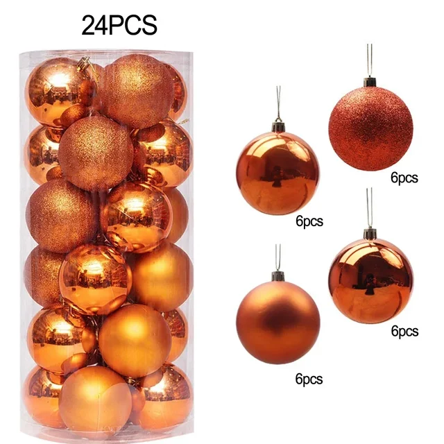 24pcs Small 3cm Christmas Baubles Balls for Tree Decoration 11
