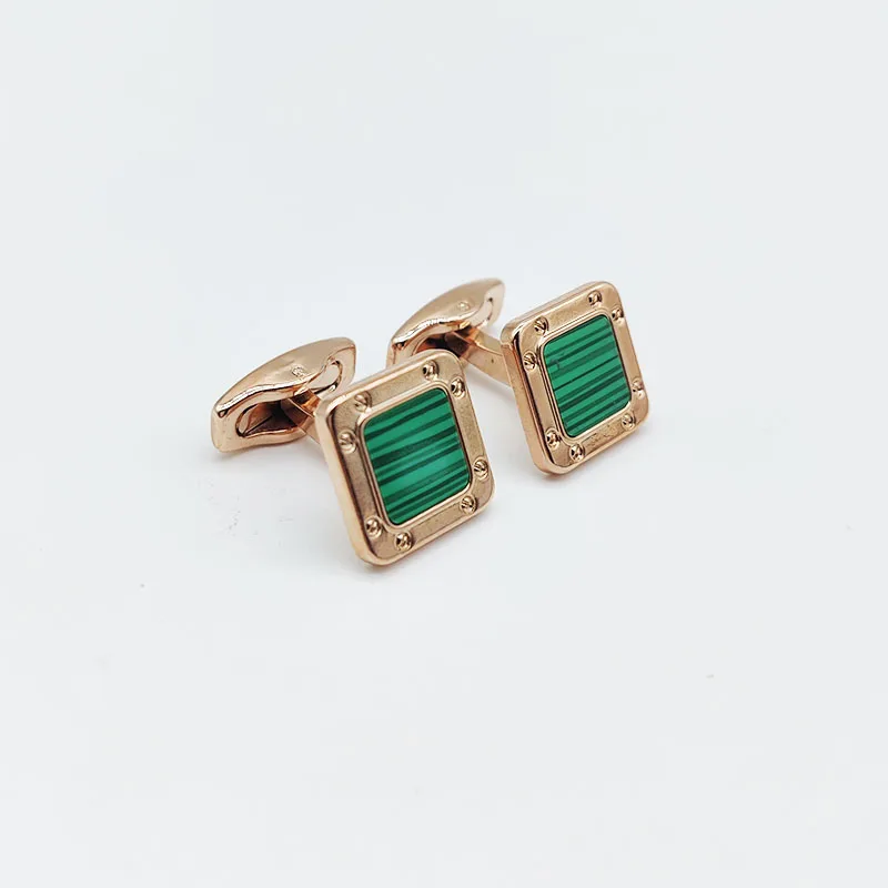 

JW103 CA Square Cufflinks WIth Green Stripe Pattern 4 Colors For Men Business Shirt Cuff-links Wholesale Price
