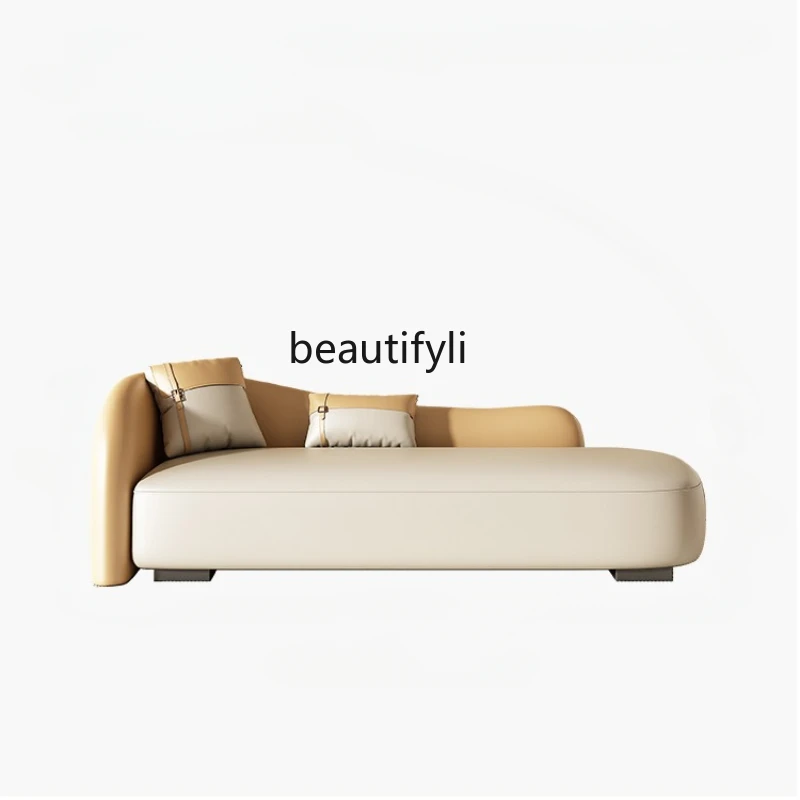 

Italian Minimalist Chaise Longue Sofa Beauty Bed Balcony Living Room Modern Light Luxury Bedroom Bed End Stool