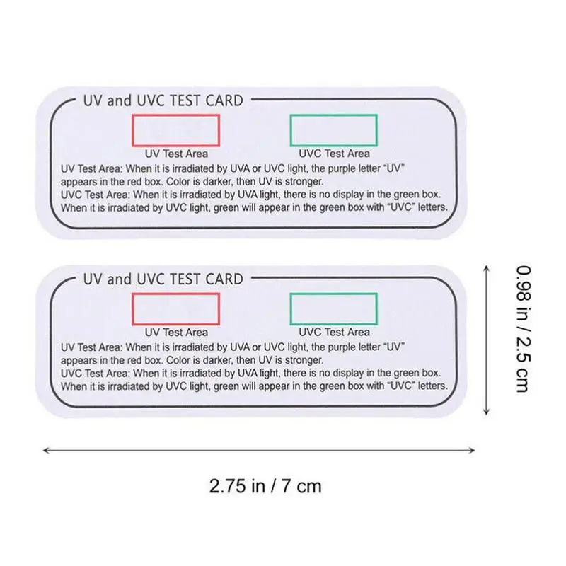 UV Test Card Reusable Card To Test UV Light 5 Pcs Light Cards To Check Protection Level UVA & UVC Identifying