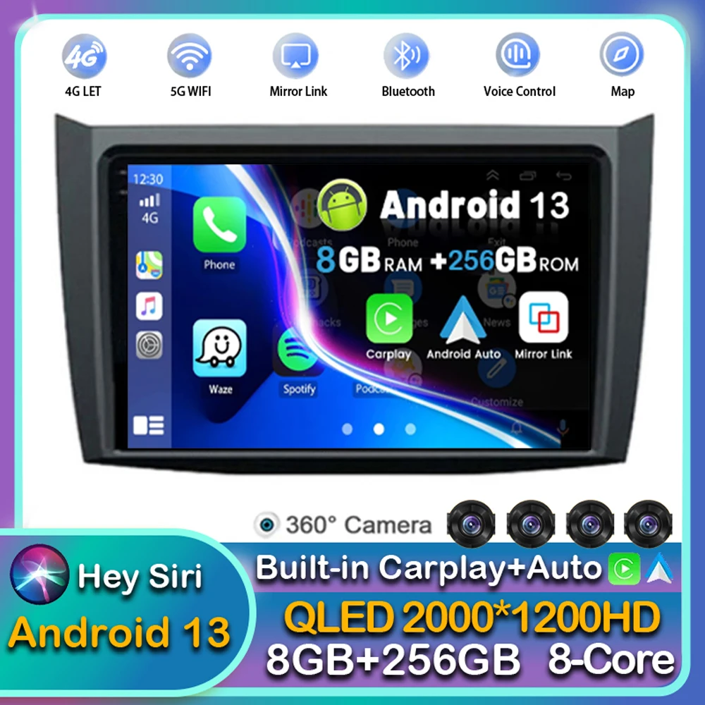 

Android 13 Carplay Auto Car Radio For Lifan 620EV 650EV 2015-2019 Navigation Multimedia GPS Player Stereo WIFI+4G 2din DVD DSP