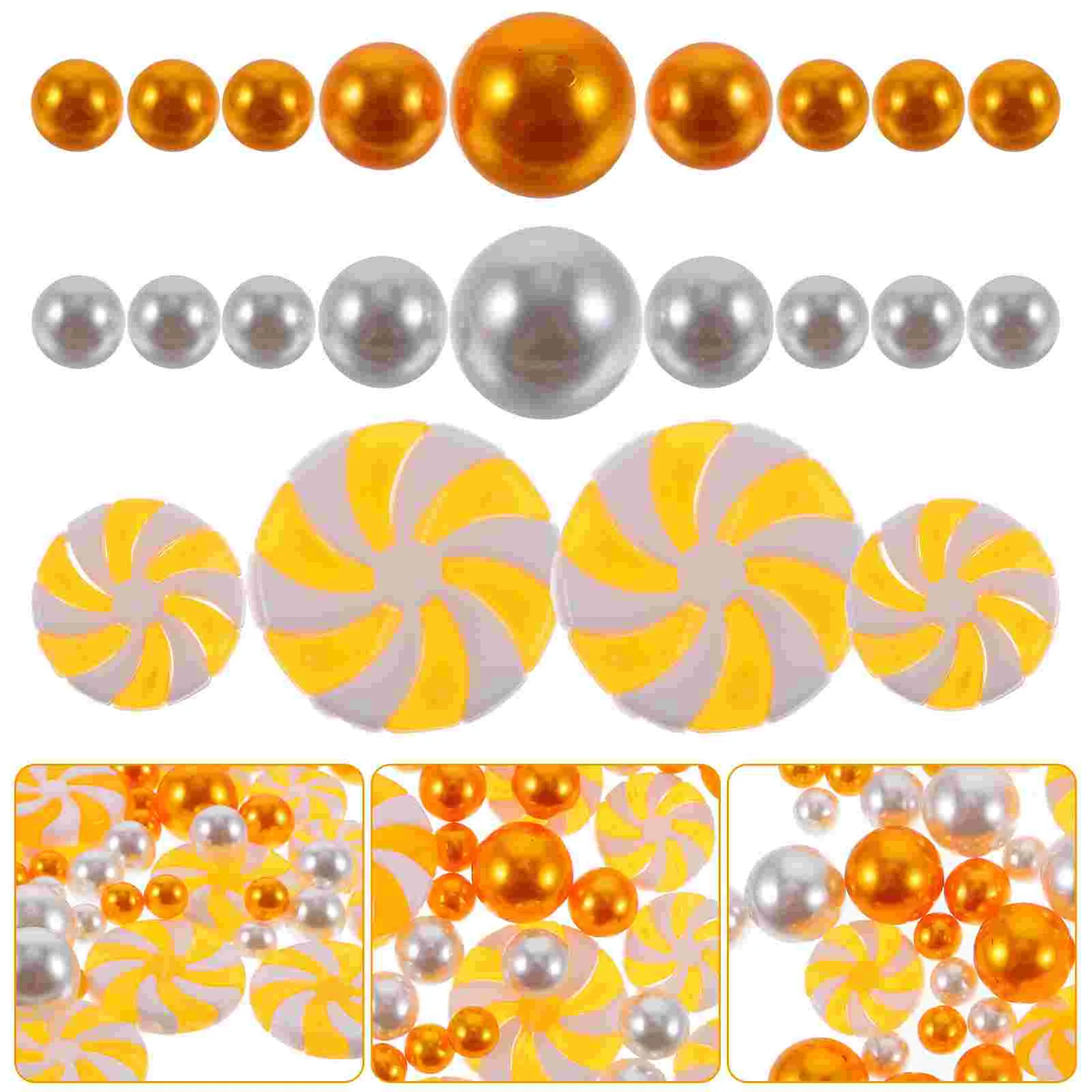 

1 Set Xmas Floating Candles Decorative Charms Acrylic Beads DIY Candy Charms