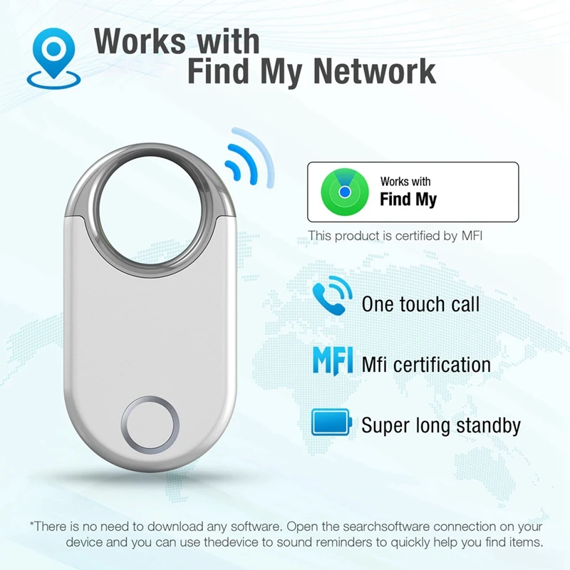AAAEL-Smart Tag GPS Tracker For Airtag Long Distance Key Finder Pet Wallet Bike Anti-Lost Alarm Mini Locator Works