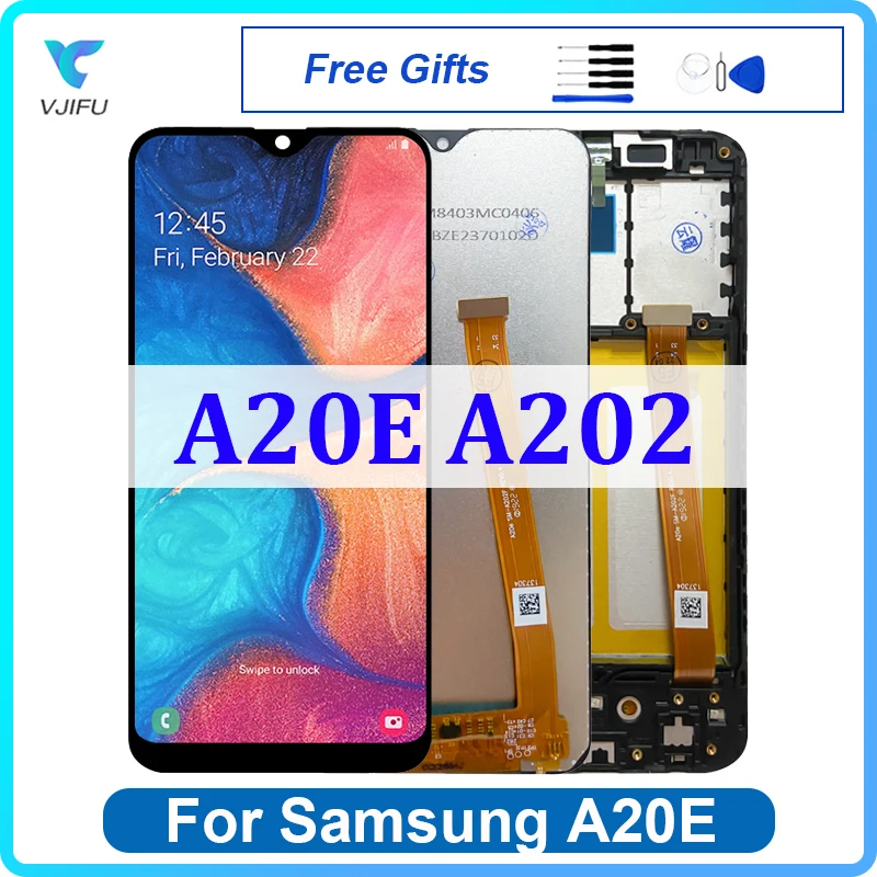 

5.8'' LCD For Samsung Galaxy A20E Display Touch Screen A202F A202F/DS Digitizer Assembly Replacement Tested Phone Repair Parts