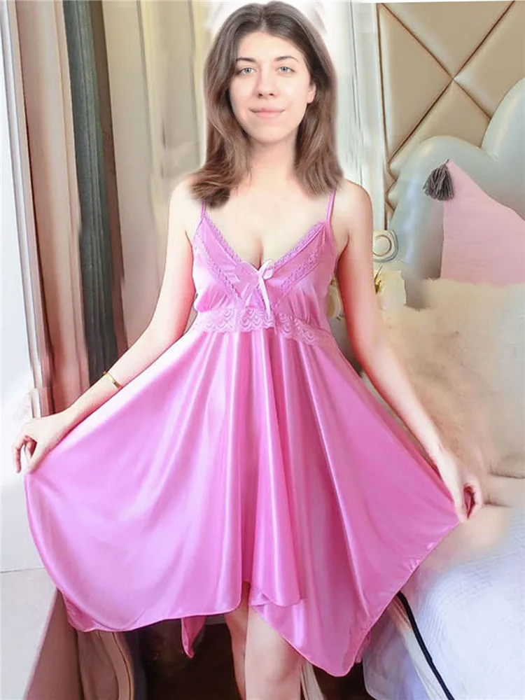 Sexy Women Sleepwear Summer New Night Gowns Hot Nightwear Girls Nightgown Women Casual Night Dress Female Home Wear SLP151