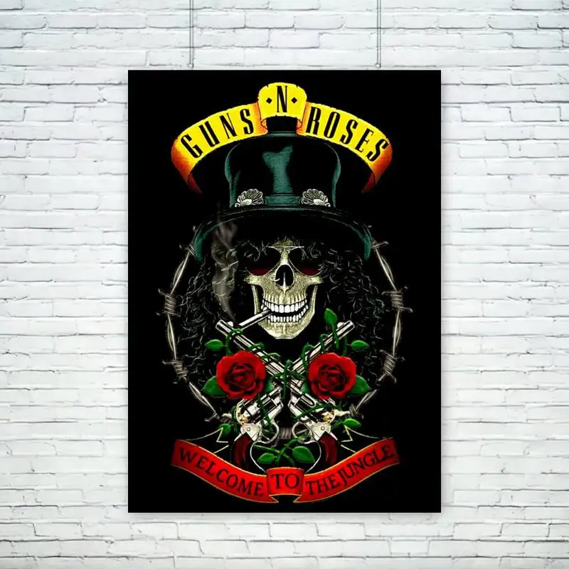 Vintage Posters Poster Prints Vintage Rock Music Band G-Guns N Roses POSTER Wall Pictures For Living Room Fall Decor