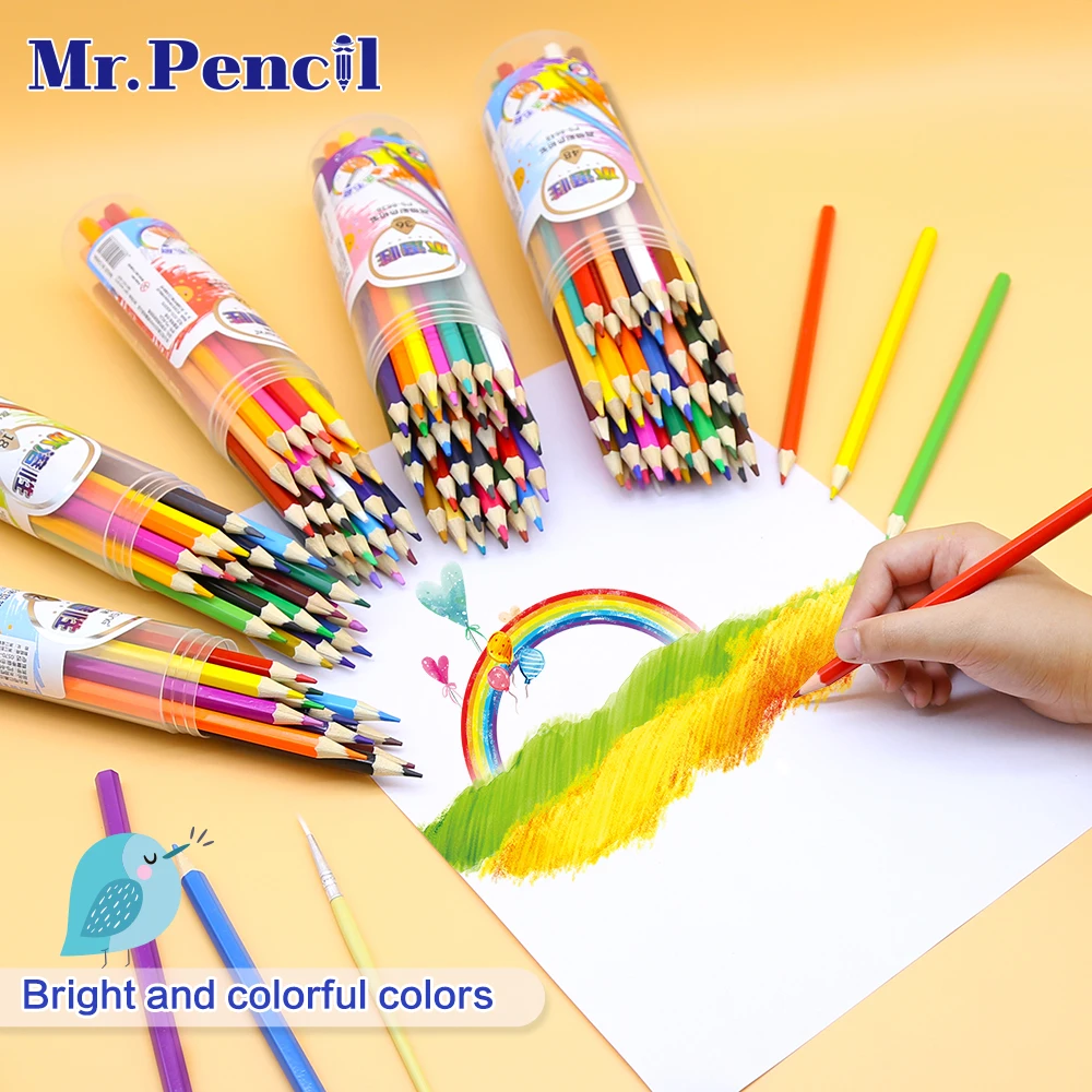 

12/18/24/36/48 Colors Pens Watercolor Paint Pencils Set Student Stationery Kids Crayon Toy For School Drawing Tools Art Supplies