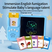 Talking Flash Cards LCD Writing Tablet Board Pad Toddler Toy To Learn English Montessori Games For Children ABC Letters Learning 2