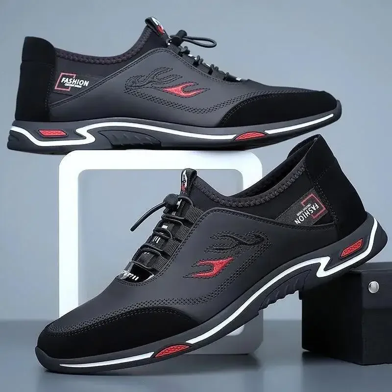 Men's Business Casual Breathable Anti-odor Leather Shoes Fashionable Soft Sole Work Driving Shoes Men's Lightweight Cloth casual shoes leather shoes