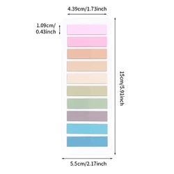 Transparent Index Creative Memo Pads - Self - Adhesive Sticky Notes (200 Sheets)
