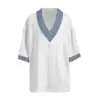 2024 New Summer Men's Set Loose Casual Sports Suit High-quality Jacquard V-neck Short-sleeved Shorts Two-piece Men's Clothing 3