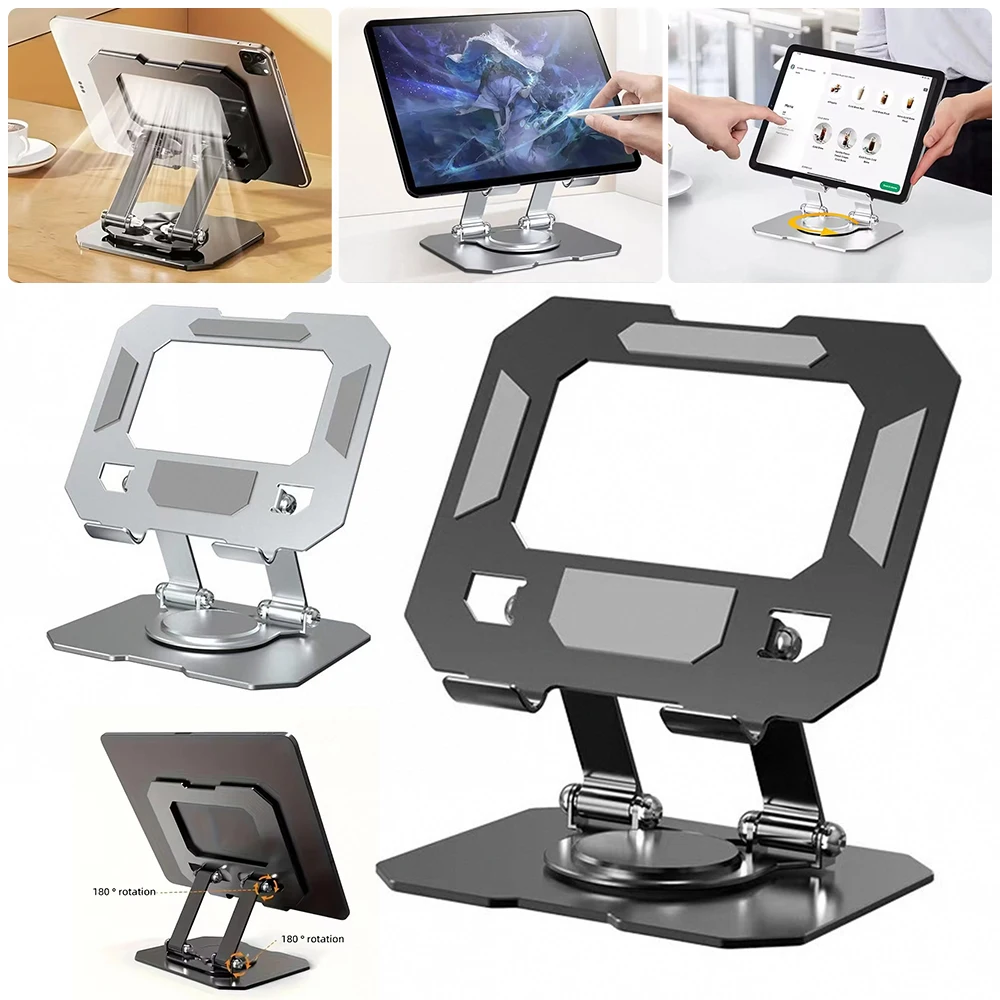 Tablet Desk Riser 360d Metal Portable Laptop Tablet Stand Riser Bracket Adjustable Holder ...