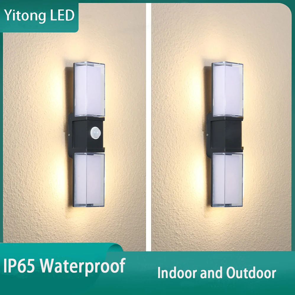 AC85-265V 12W LED Wall Lamp Indoor&Outdoor IP65 Waterproof Infrared Human Body Induction Modern Minimalist Style Lamps фаллоимитатор human style 6 5