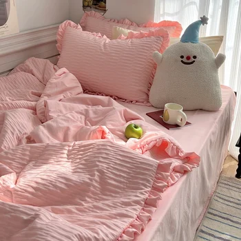 한국 심플 침구 세트, 모던 에어 컨디션, 얇은 담요, 이불 베개 커버, 편안한 푹신한 담요, 충전재 포함, 여름