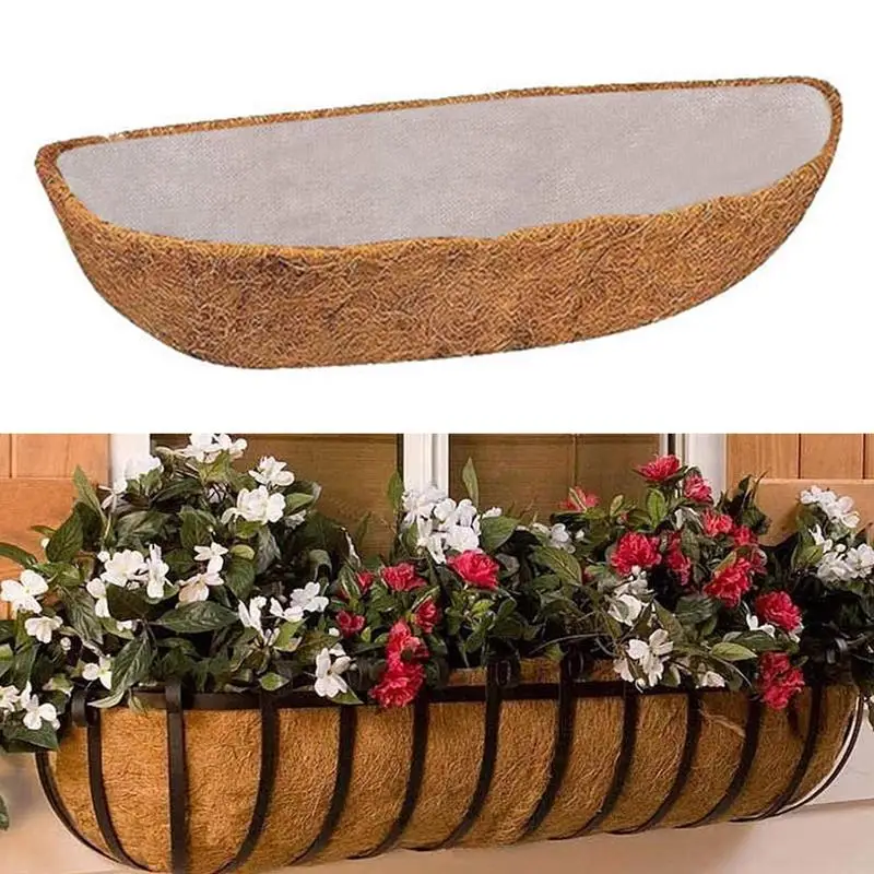 

Thick Coconut Basket With Coconut Liner Set For Hanging Plant Basket Multiuse Insulated Liner Coco Coir Basket Replacement Line