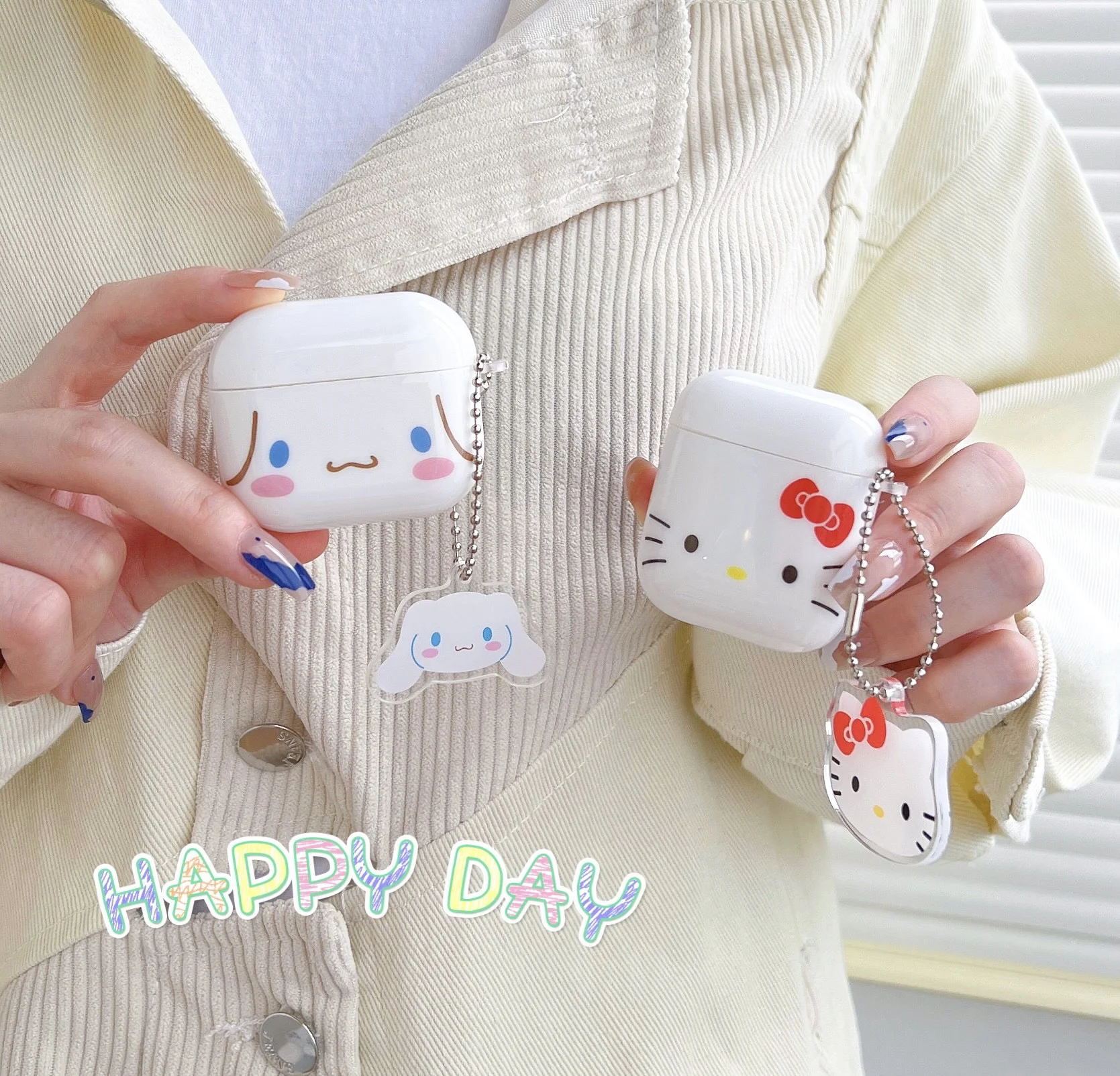 

For Apple AirPods 1/2 3rd Case Hello Kitty Cat Sanrio Cinnamoroll Cover For AirPods Pro 2 Cute Case iPhone Earphone Accessories