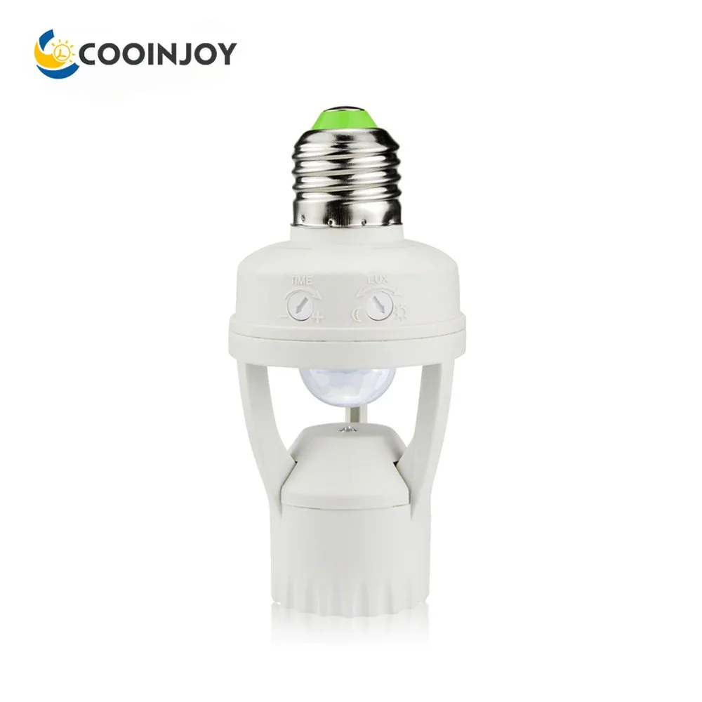 100-240V Socket E27 Converter With PIR Motion Sensor Ampoule LED E27 Lamp Base Intelligent Light Bulb Switch lithium battery adapter for 14 4 19 2v lion dual usb converter led work light using 3 high brightness led lamp beads brand new