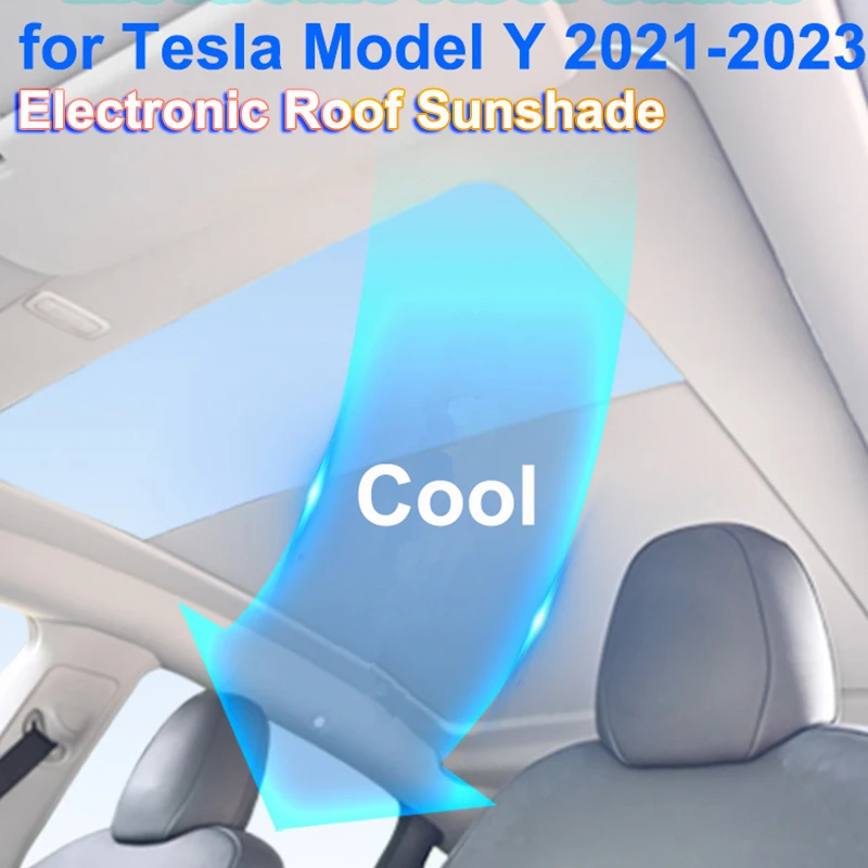

Солнцезащитный козырек на крышу Tesla Model Y, Электрический солнцезащитный козырек, солнцезащитный козырек с теплоизоляцией, модные летние детали 2023