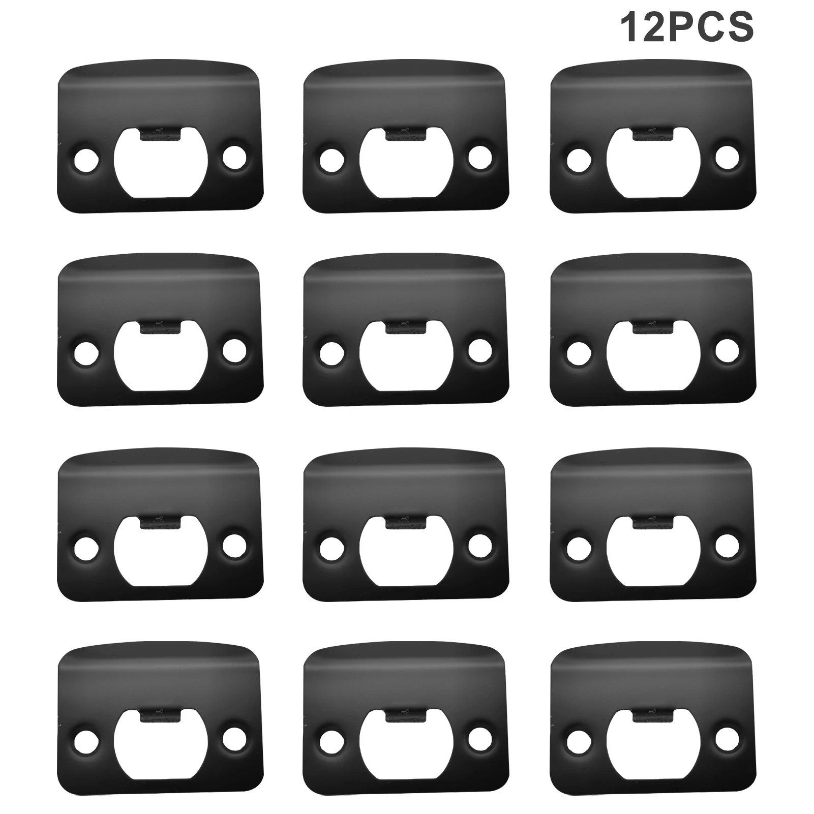 

12pcs Practical Reinforcement Interior Sturdy Door Strike Plate Home Frame Fixed Deadbolt Covers Security Stainless Steel Repair