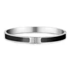 Fashion Black White Enamel Stainless Steel Opening Bangle For Women No Fade Color Bracelet Bangles Friendship Jewelry Gifts 5