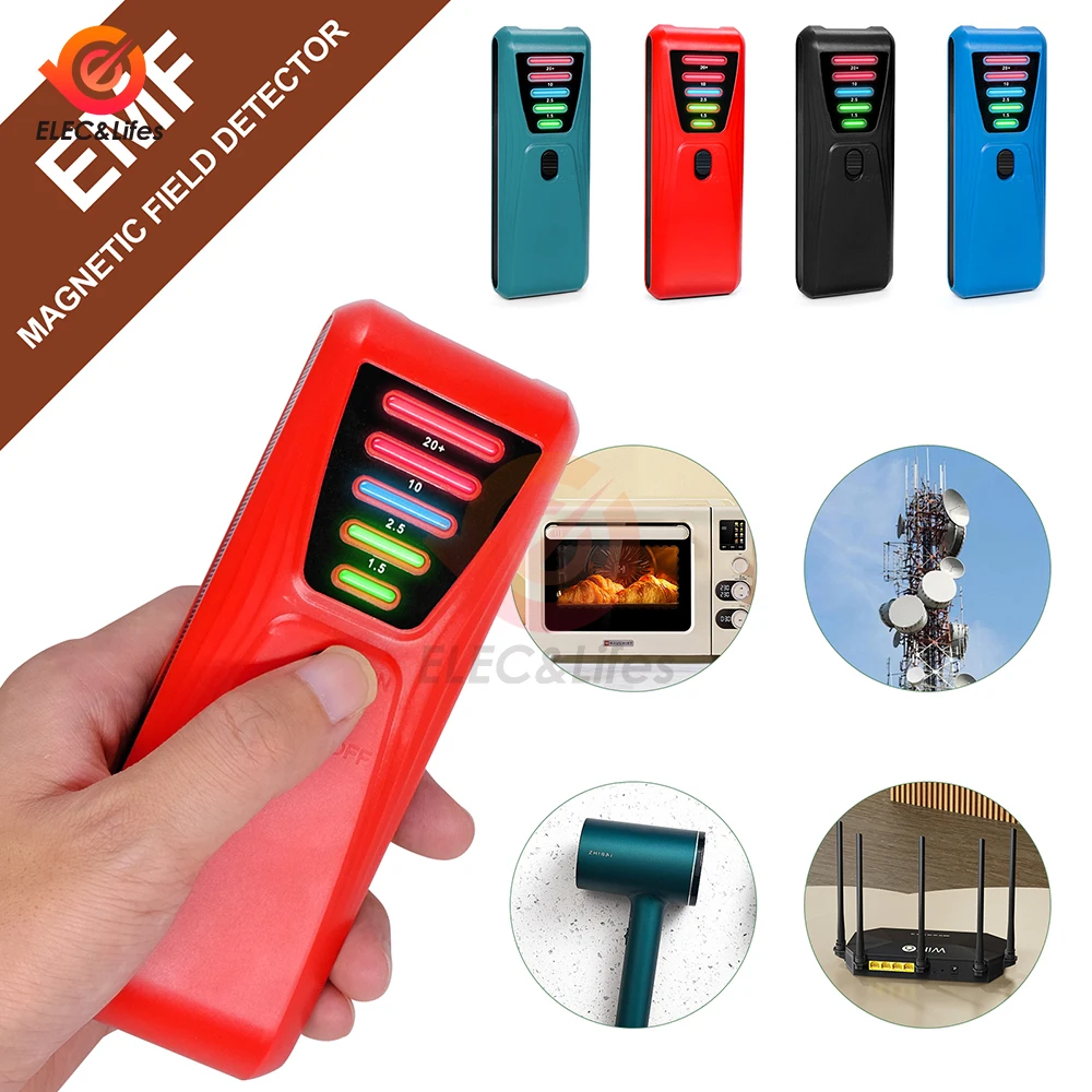 

FS-2 Electromagnetic Radiation Tester Portable 5 LED Electric Magnetic Field EMF Meter Dosimeter Detector For Computer Phone