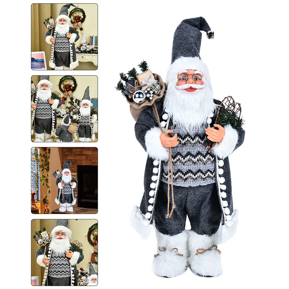 

Santa Claus Lovely Gift Cloth Art Filling Christmas Party Adornment Fabric Crafts Figurines