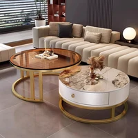 Table d'appoint de Style élégant et esthétique de luxe, Design peu encombrant, Tables basses créatives, meubles de salon 4