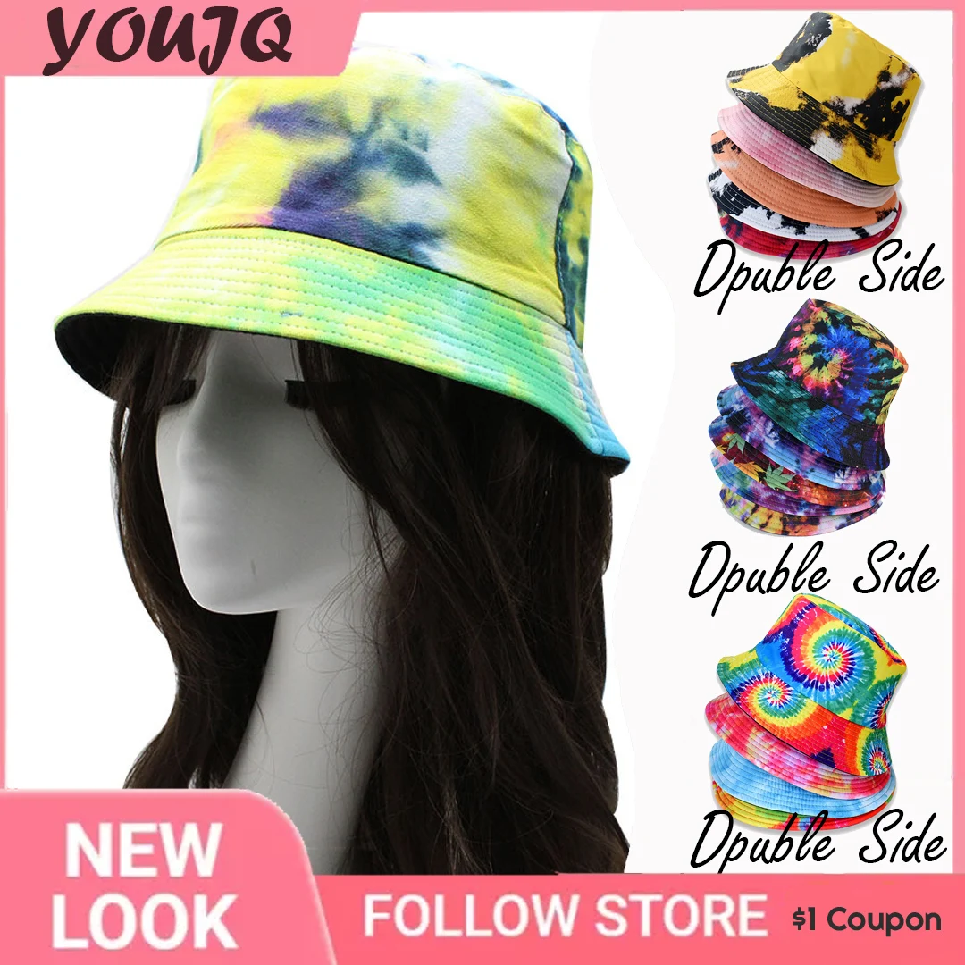 INS Street Graffiti Men\'s Bucket Hat Double-Sided Hip Hop Outdoor Women Caps Beach Sun Protect Fishing Unisex Bonnet Sombreros