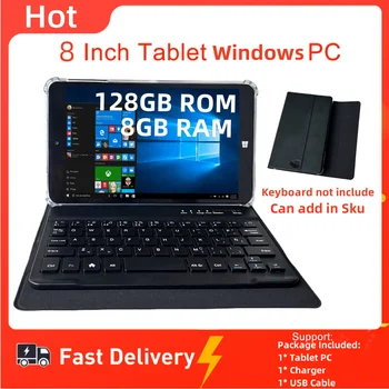 Tablet PC Windows 10 da 8.0 Pollici, Ultima Versione, 8GB RAM DDR3, 128GB eMMC, 64 Bit, CPU Onda Z8300, 1280*800 Pixel, Doppia Fotocamera, Quad Core