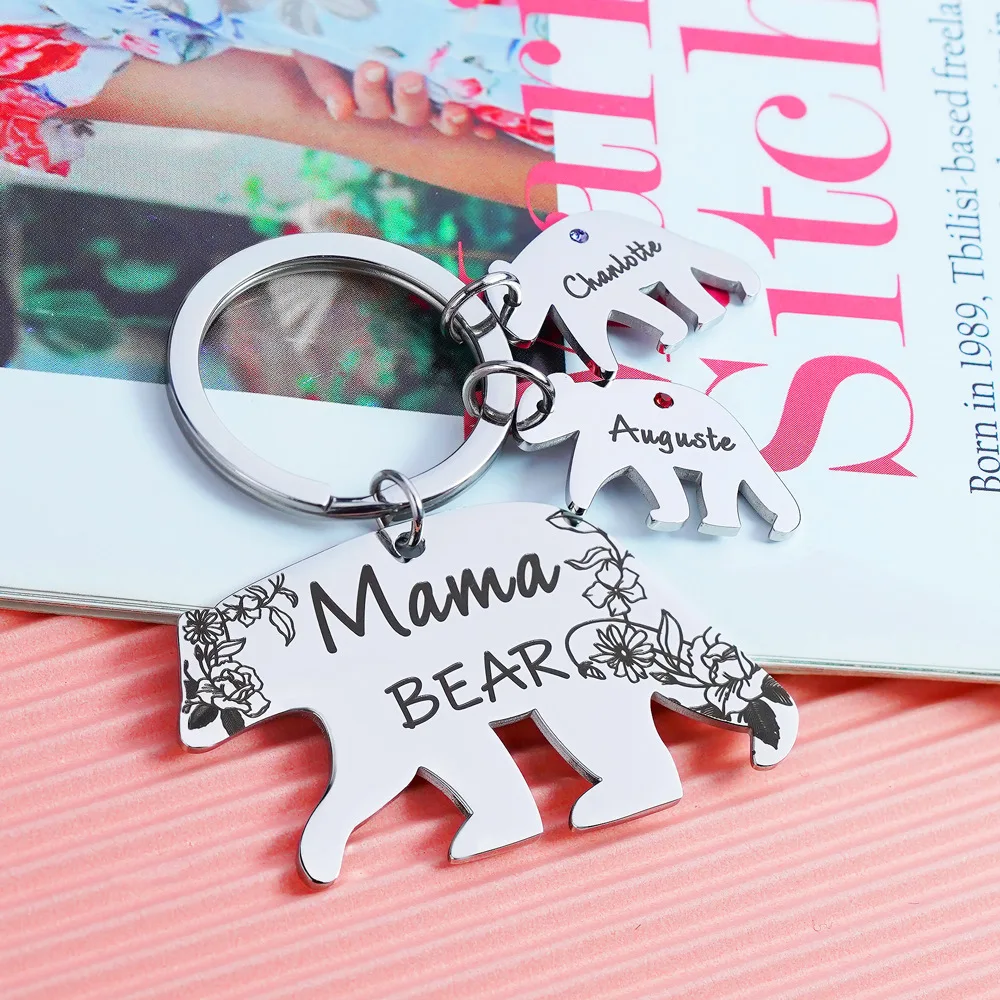 Familiares Birthstones Keychain Jóias Para Homens Mulheres Presente do Dia das Mães