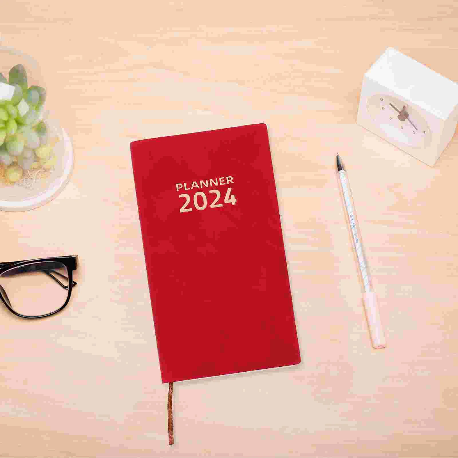 

2024 Schedule Books Agenda Notepad Monthly Weekly Daily Calendar Planner Notepads English Version Notebook