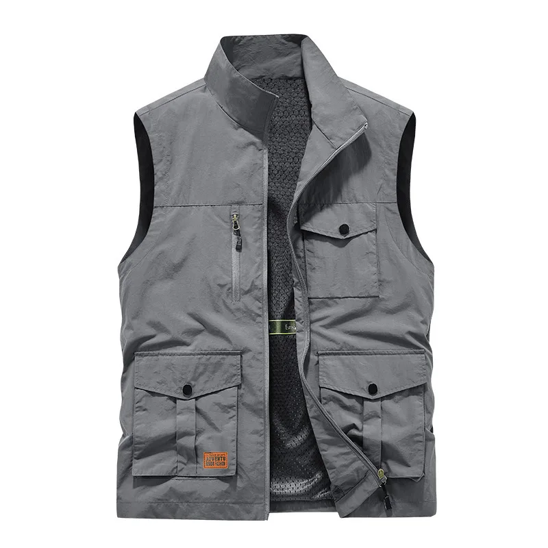 

Quick Dry Vest Men's Multi-pocket Breathable Mesh Vest-jacket Photography Hiking Climb Fishing Waterproof Reporter Waistcoat 5xl