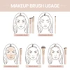 MAANGE 7pcs/set Makeup Brushes for Cosmetic Foundation Powder Concealer Blush Brush Blending Soft Bristles Beauty Tools 6