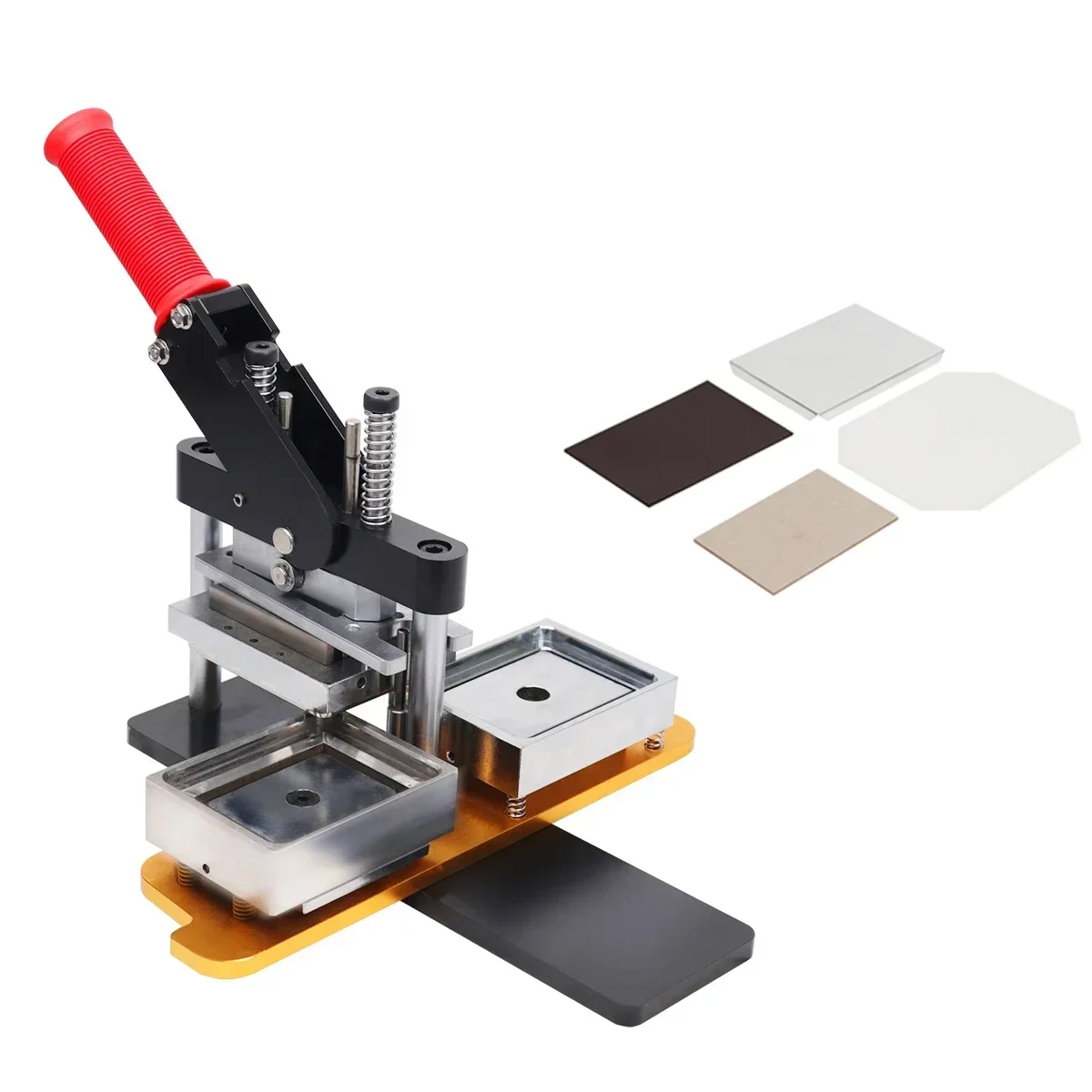 80x53mm/65x90mm Square Fridge Badge Press Machine Manual Making Machine with 100PCS Materials for Refrigerator Magnet Production