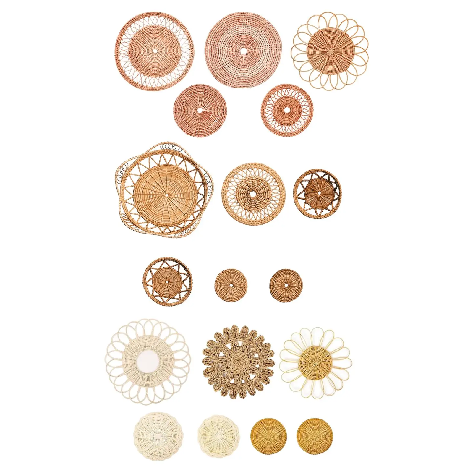 

Настенное украшение, плетеные уникальные декоративные настенные украшения из ротанга, настенные украшения для крыльца, чайной, спальни, кафе, гостиной