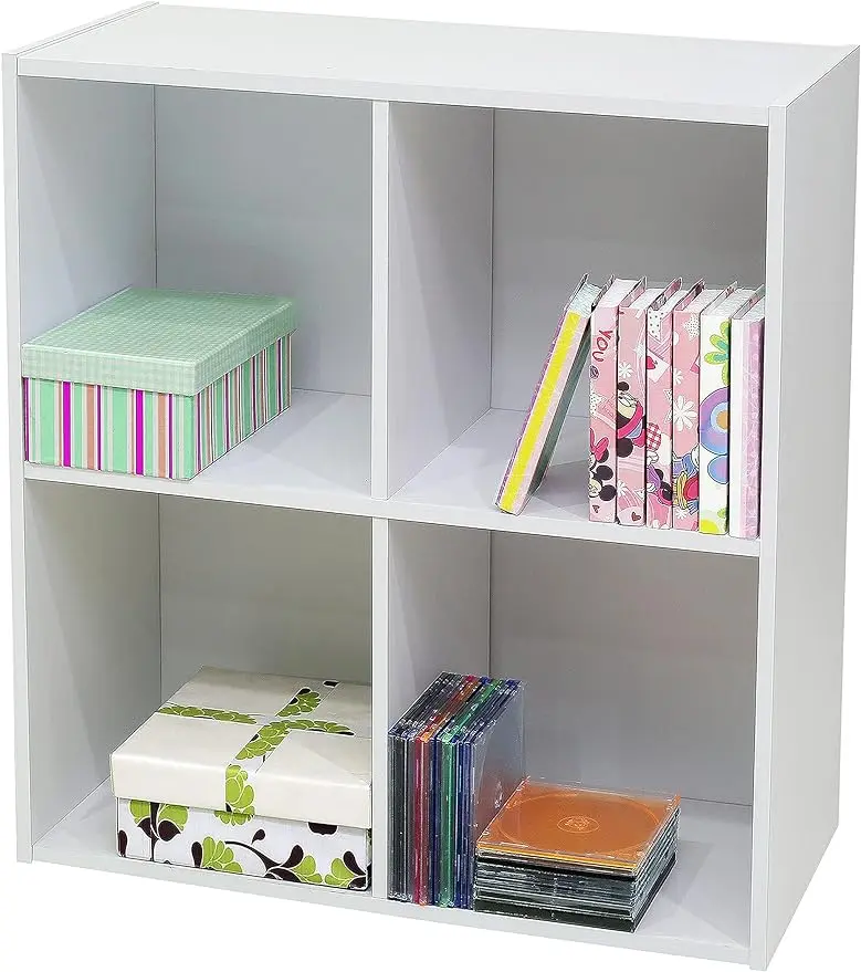 

КБ Designs-4-кубический книжный шкаф, полка для блока, органайзер для хранения, белый