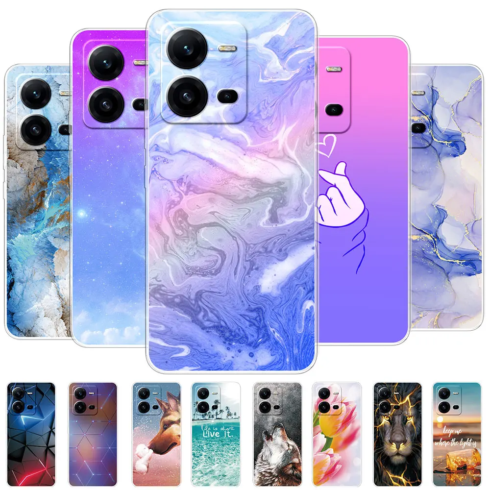 Per Vivo V25 5G Custodia Per Vivo V25E Global Fashion Clear Protect Cover Per Telefono Clear Silicone Soft Coque Per Vivo X80 Lite Fundas