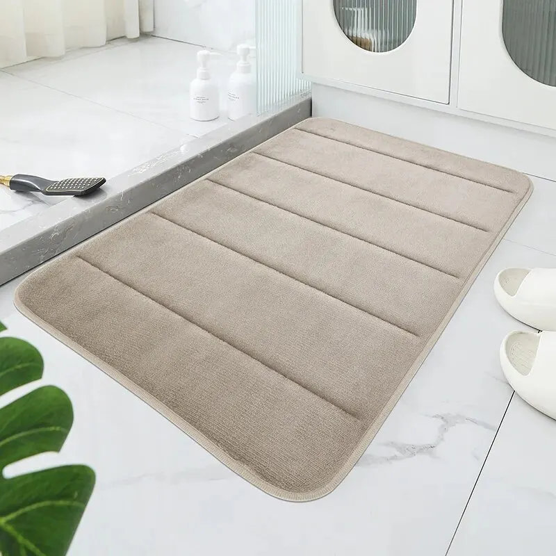 Bathroom Coral Velvet Anti-skid Mat,Quick Water Absorption,Dry Machine Washing,Toilet Mat,SoftComfortable, Easy Mat Bathroom Use BEST SELLERS