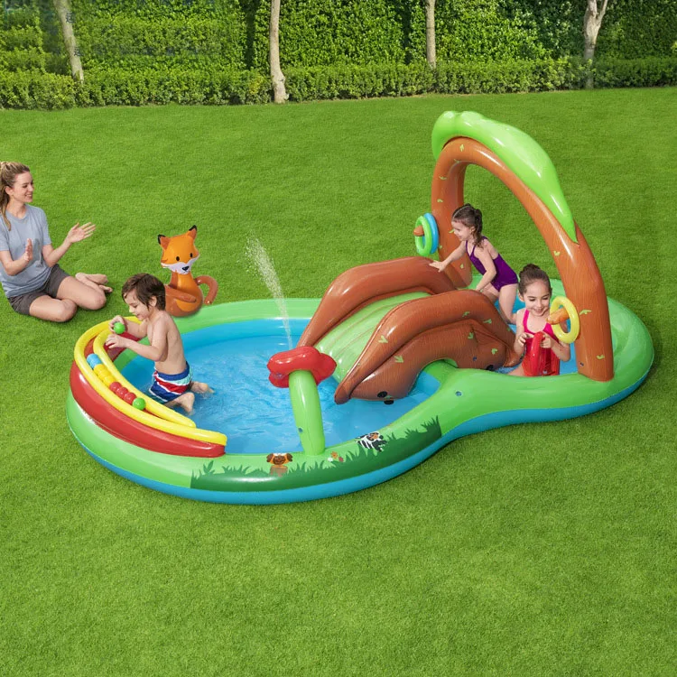 Inflatable Pool Children Play Center Water Toys Pad Floating Baby Seat Swimming Pool Splash Water Outdoor Courtyard