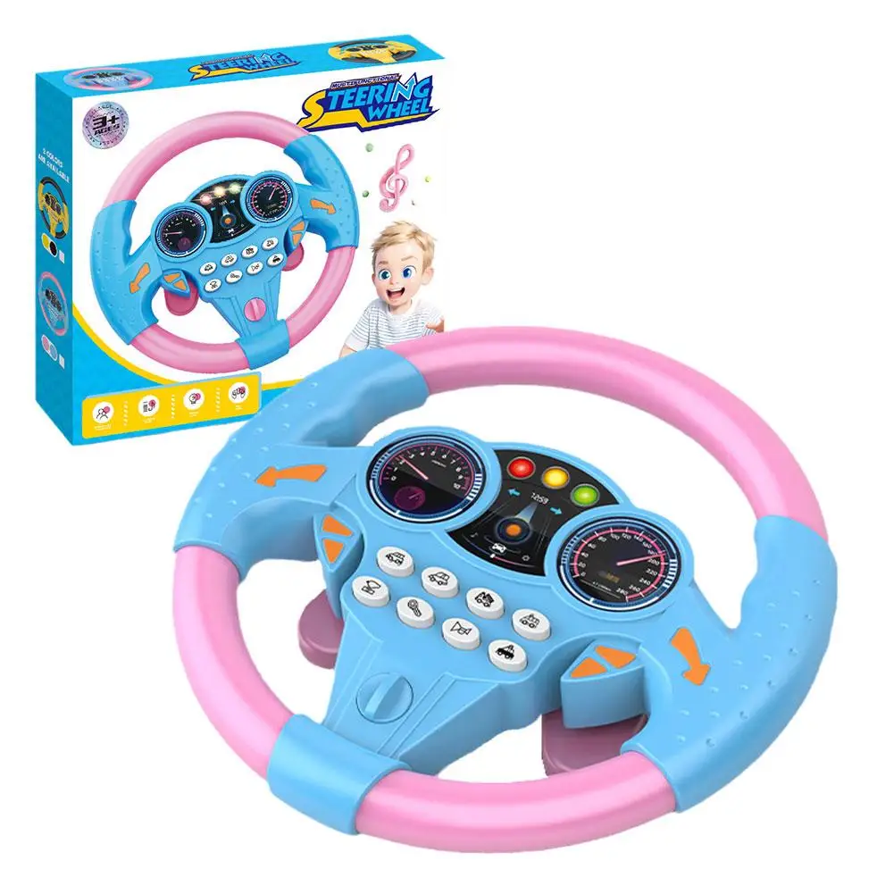 Electric Simulation Steering Wheel Toy With Light And Model Vocal Sound Simulation Toy Children's Steering Educational Whee T1A0 4