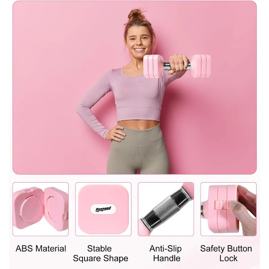 25LB Each [50 LBS Pair] Adjustable Dumbbell Set Free Weights Dumbbells Set for Women Men Hand Weights Sets Adjust Dumbbell Weigh