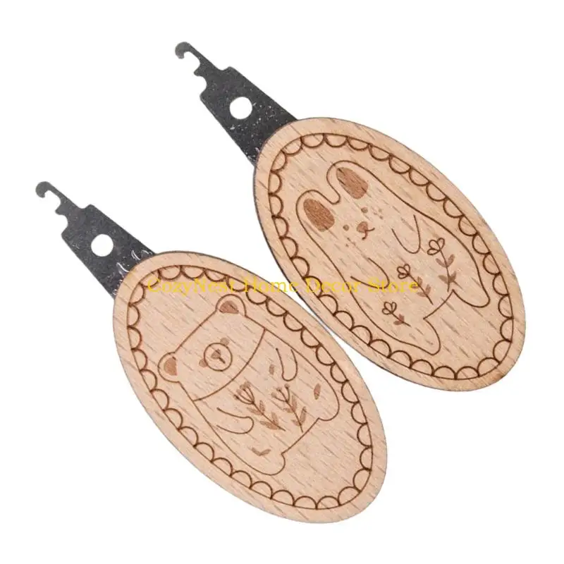 92MF 2 Pcs 바늘 실꿰기 재봉 도구 손 바느질을 위한 자수 바늘 실꿰기