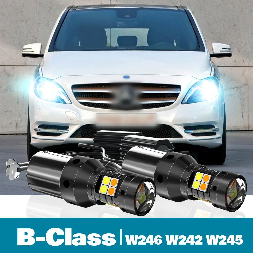 

2x LED Dual Mode Turn Signal+Daytime Running Light DRL For Mercedes Benz B-Class W246 W242 W245 Accessories 2005-2018 2011 2012