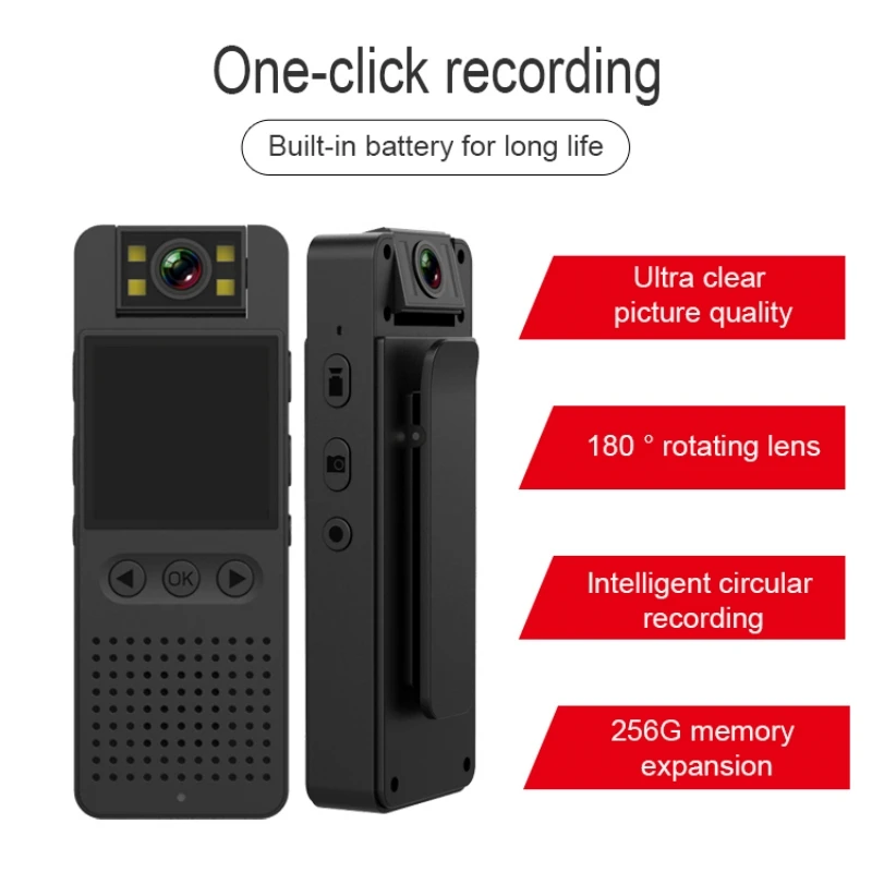 

Law Enforcement Recorder Video Record Camera 1080P HD Driving Recorder Outdoor Sport DV Infrared Night Learning Record WiFi CS06