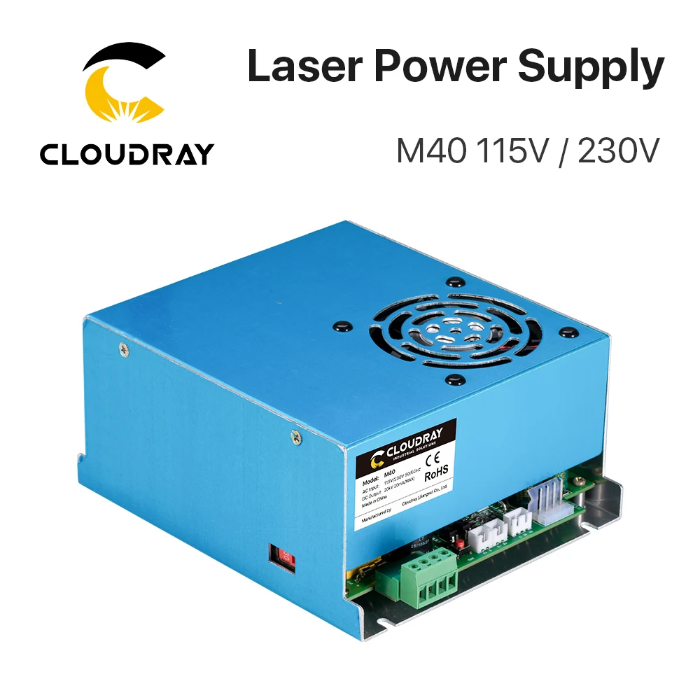 Alimentatore Laser Co2 Cloudray 40W 115V/230V Per Macchina Da Taglio Per Incisione Laser Tubo M40 Modello B Myjg