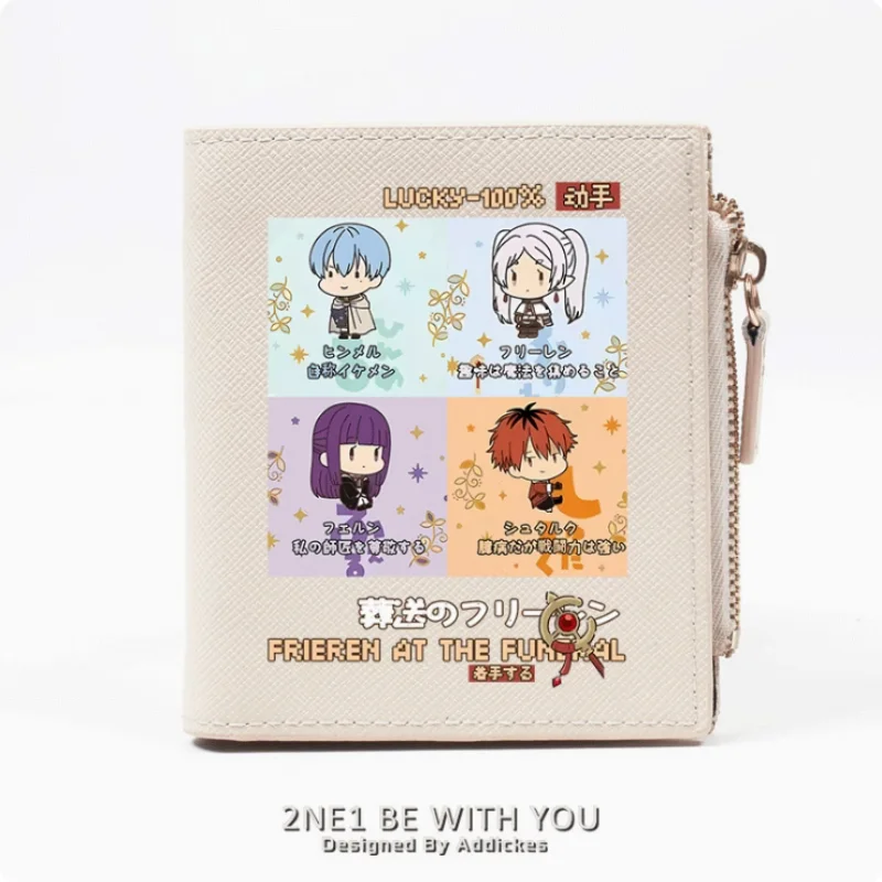 Anime Frieren at the Funeral Fern Himmel Zipper Wallet Fold Bag Multi Card  Coin Pocket Holder Fashion Kids Wallets Gift