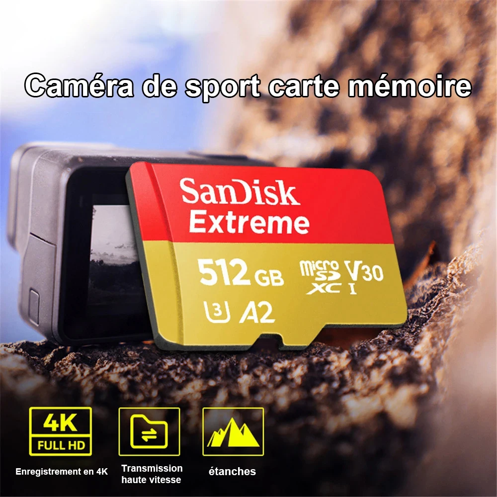 SanDisk-Lecteur de carte Micro SD pour caméra et importateur