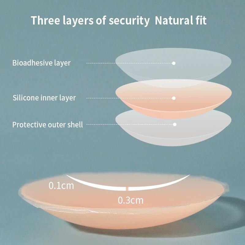 Ultra Thin Nipple Cover Adhesive Silicone Breast Pasties Pads Covers Without Nipples Invisible Nipple Cover Underwear 5 Pairs silicone nipple shield